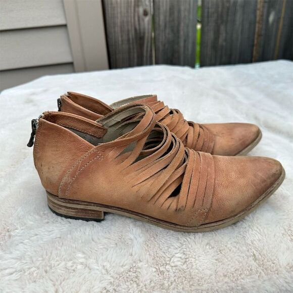 Free People Women's Ankle Booties Brown Size 7.5 Casual Fall - Picture 3 of 6